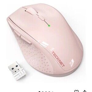 TECKNET Wireless Mouse, 2.4G USB Computer Mouse with 6-Level Adjustable 4800 DPI